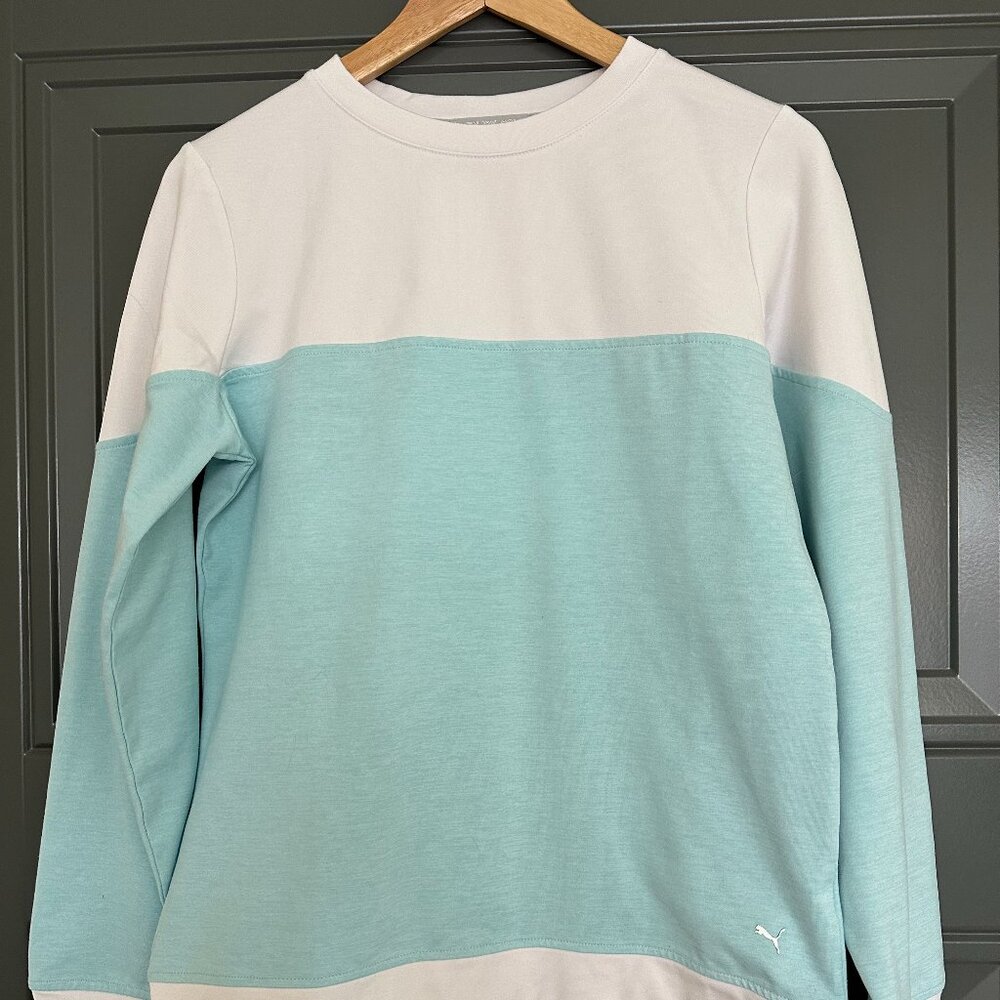 Pullover Sweatshirt | Puma | Small | Blue + White